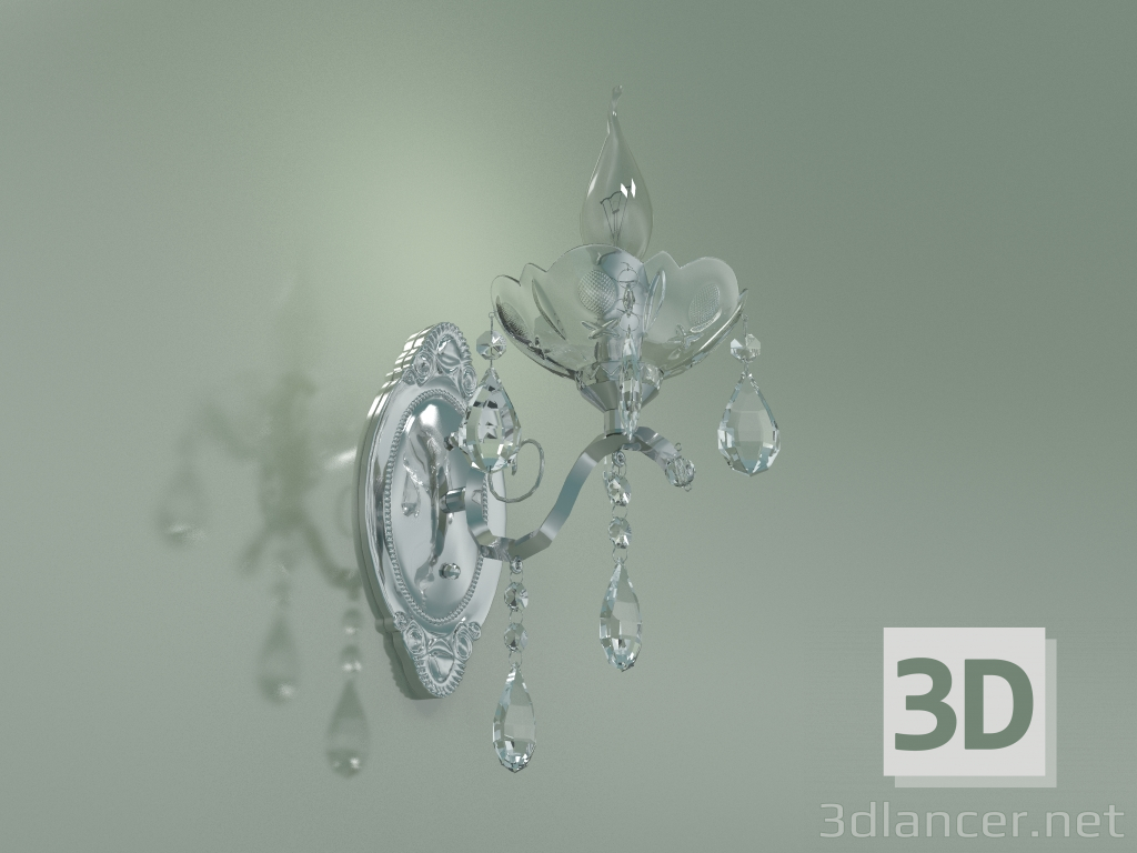 3d model Aplique 3188-1 (strotskis de cristal transparente cromado) - vista previa