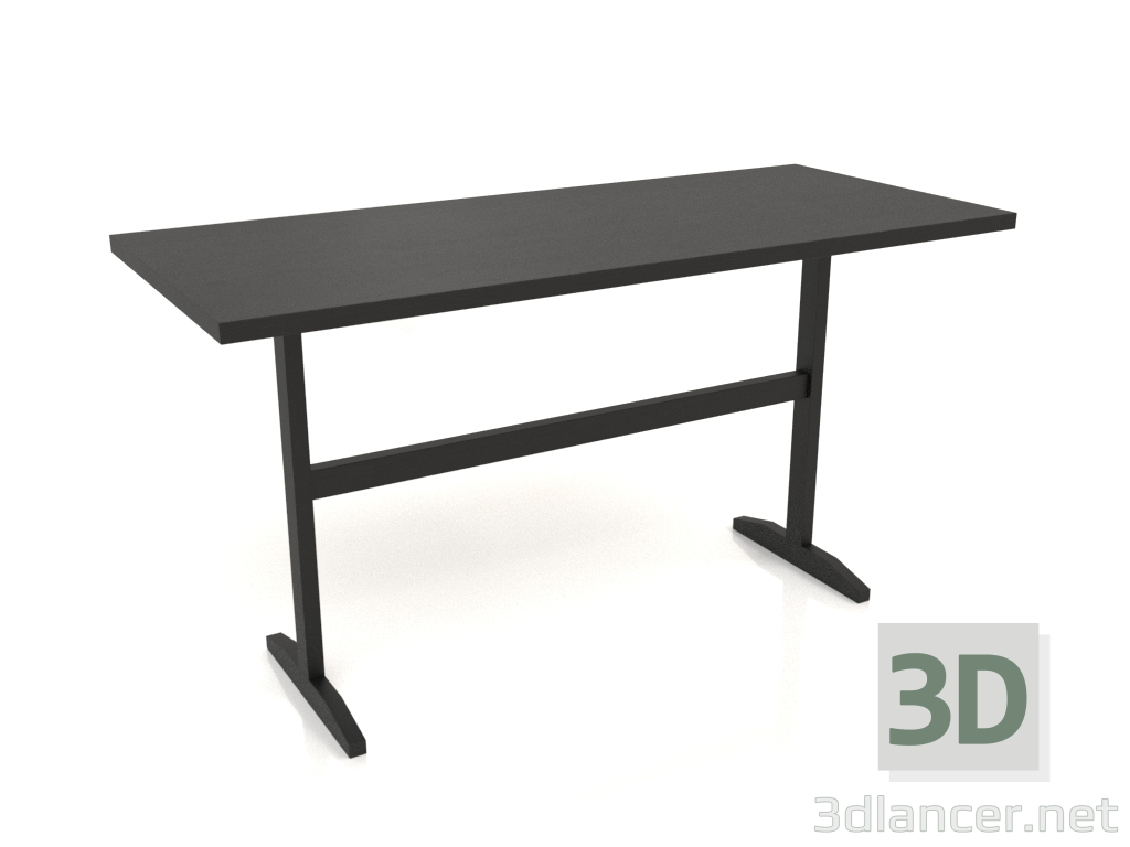 modello 3D Tavolo da lavoro RT 12 (1400x600x750, legno nero) - anteprima