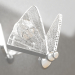 3D Modell Wandleuchte Butterfly chrom (08444.02) - Vorschau