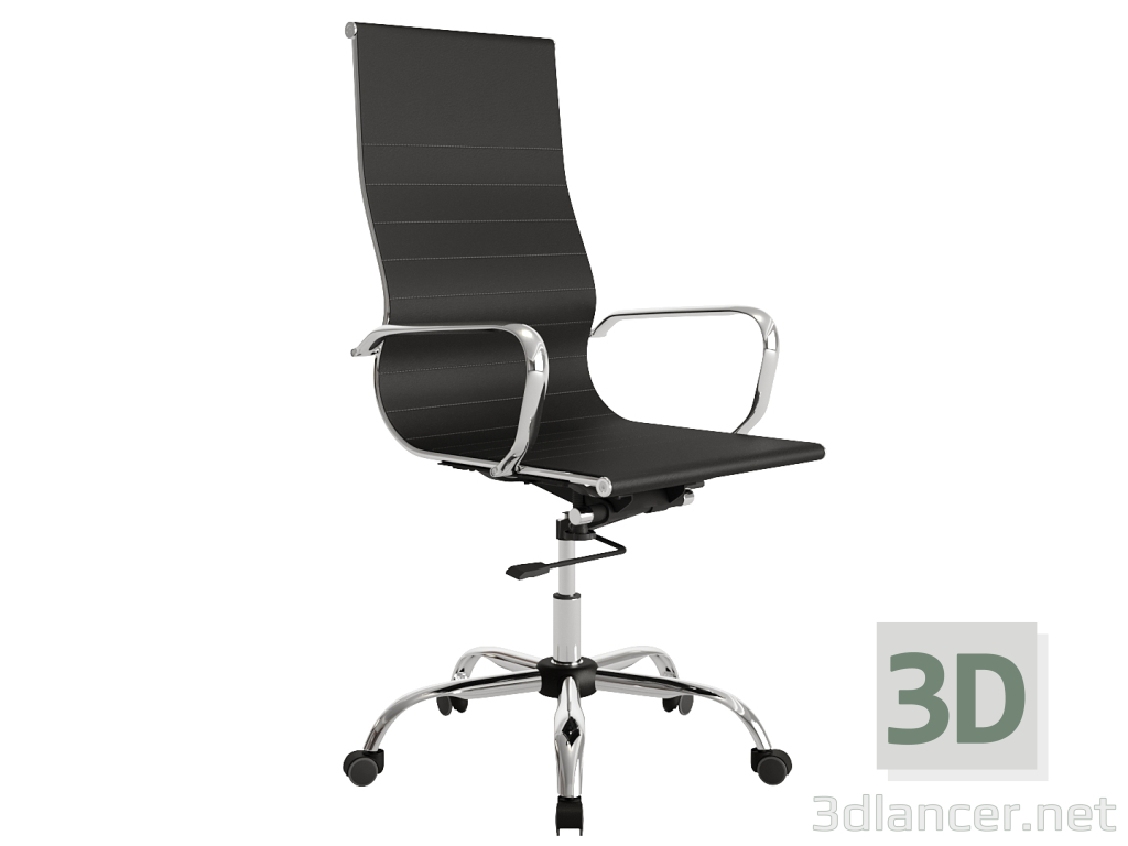 modello 3D di Sedia da ufficio - Sedia nera a grandezza naturale comprare - rendering
