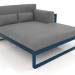 Modelo 3d Sofá modular XL, seção 2 direita, encosto alto, madeira artificial (azul cinza) - preview