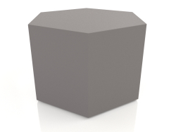 Yan sehpa, mat gri-bej lake kaplama (60x52x40 cm)