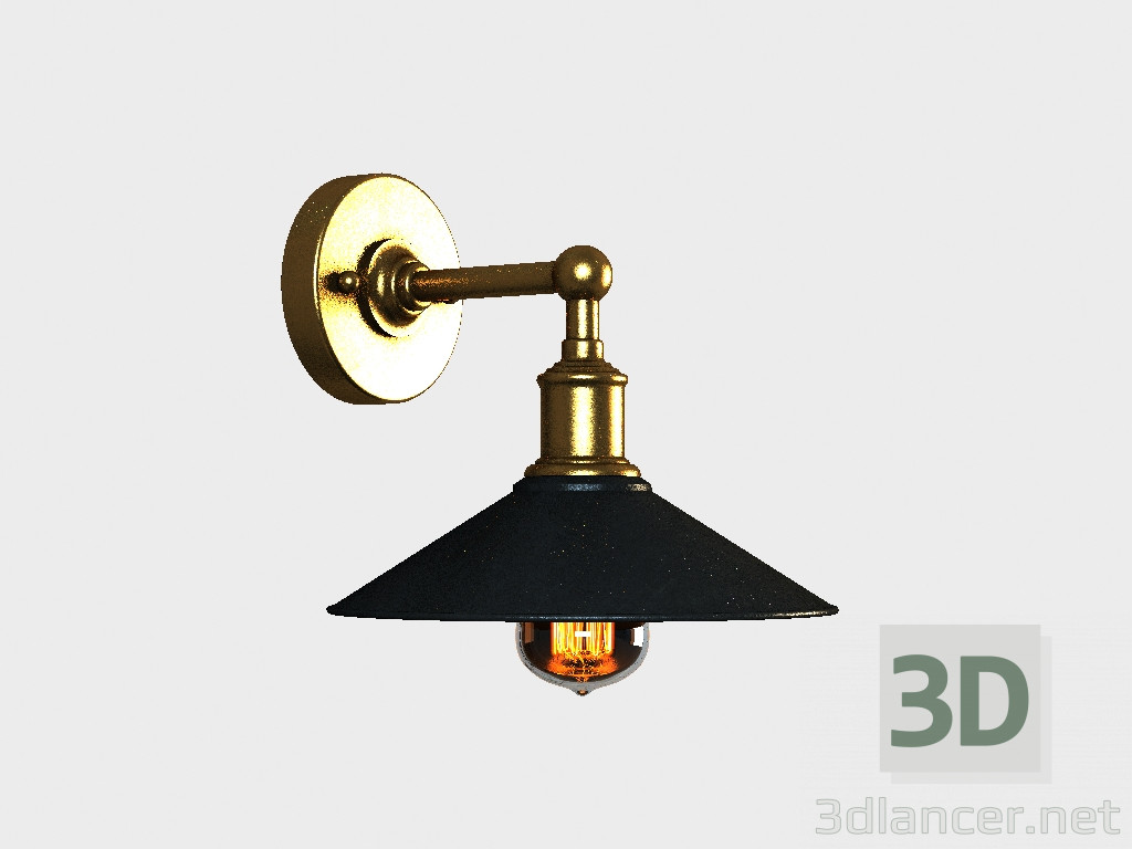 3D Modell Leuchter Wandleuchter (SN009-1-ABG) - Vorschau