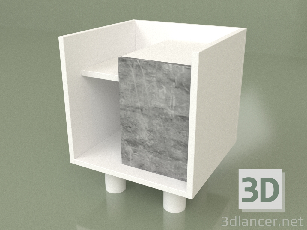 modèle 3D Table de chevet avec étagère (30252) - preview