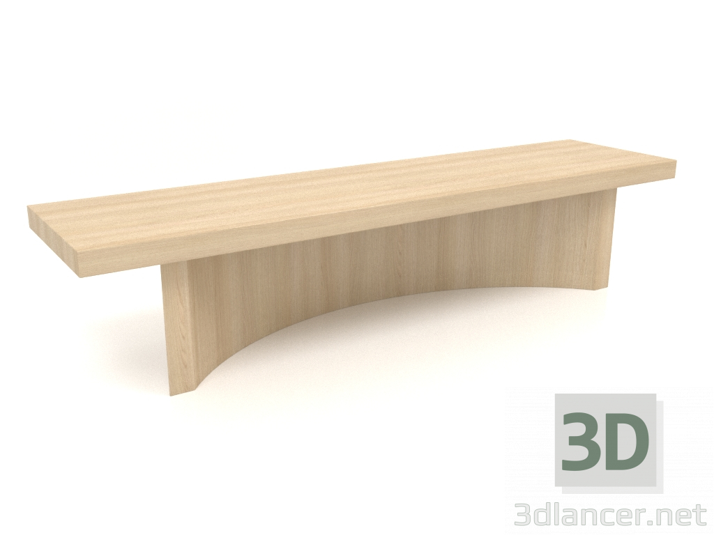3D Modell Bank BK (1600x400x350, Holz weiß) - Vorschau
