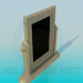 modèle 3D Miroir de plancher en bois - preview