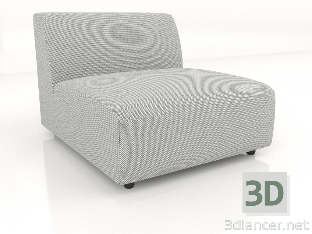 3D Modell Sofamodul 1-Sitzer (XL) 83x100 - Vorschau