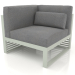 3D Modell Modulares Sofa, Abschnitt 6 links, hohe Rückenlehne (Zementgrau) - Vorschau