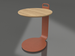 Стол кофейный Ø36 (Terracotta, Iroko wood)