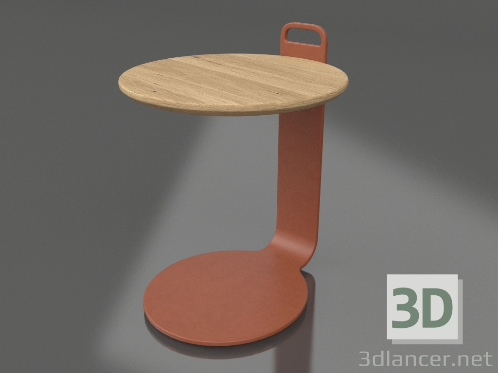 3d модель Стол кофейный Ø36 (Terracotta, Iroko wood) – превью