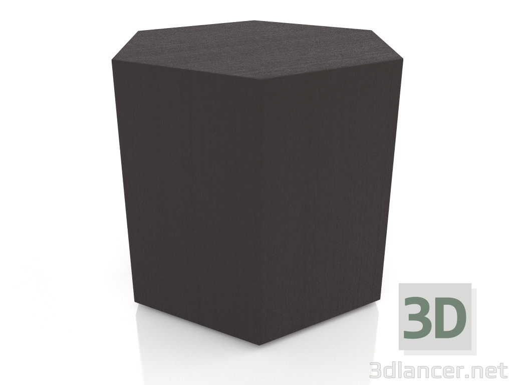 Modelo 3d Mesa lateral com acabamento em folheado de nogueira (45,6 x 39,5 x 40 cm) - preview
