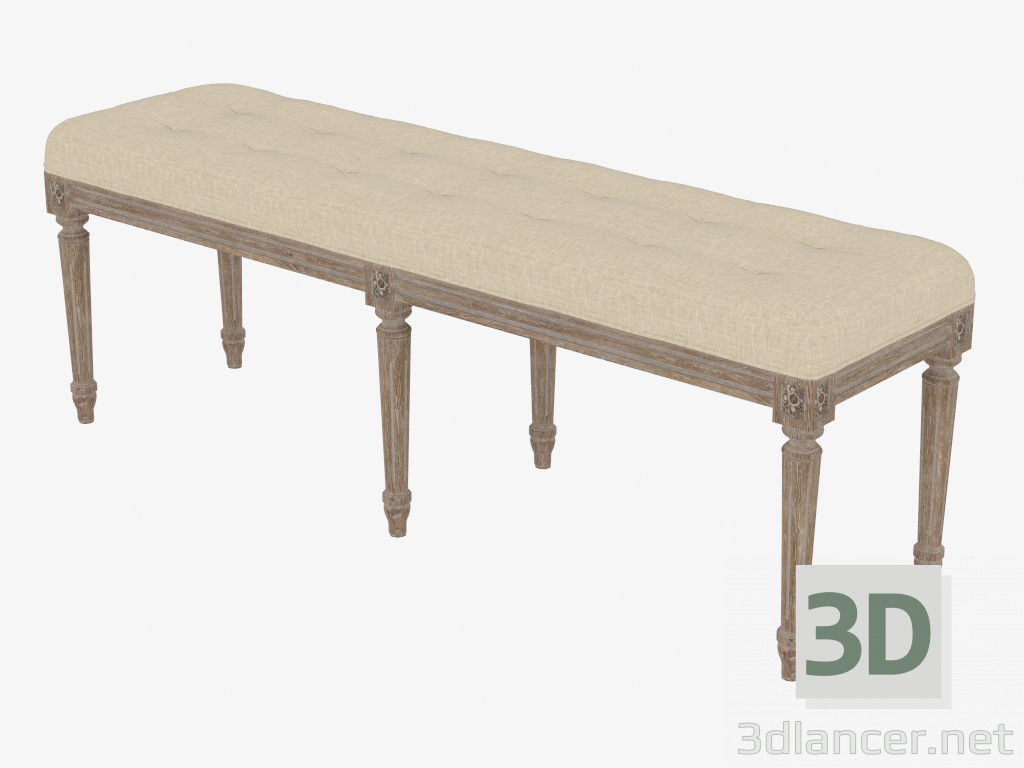 3D modeli Bench FRANSIZ LOUIS TEZGAHI (7801.0008.A015) - önizleme