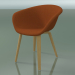 3d model Chair 4233 (4 wooden legs, upholstered, natural oak) - preview