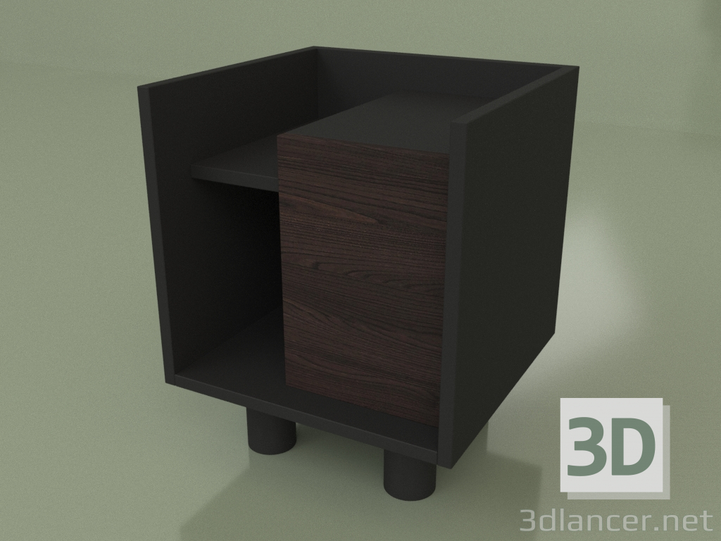 3D Modell Nachttisch mit Ablage (30253) - Vorschau