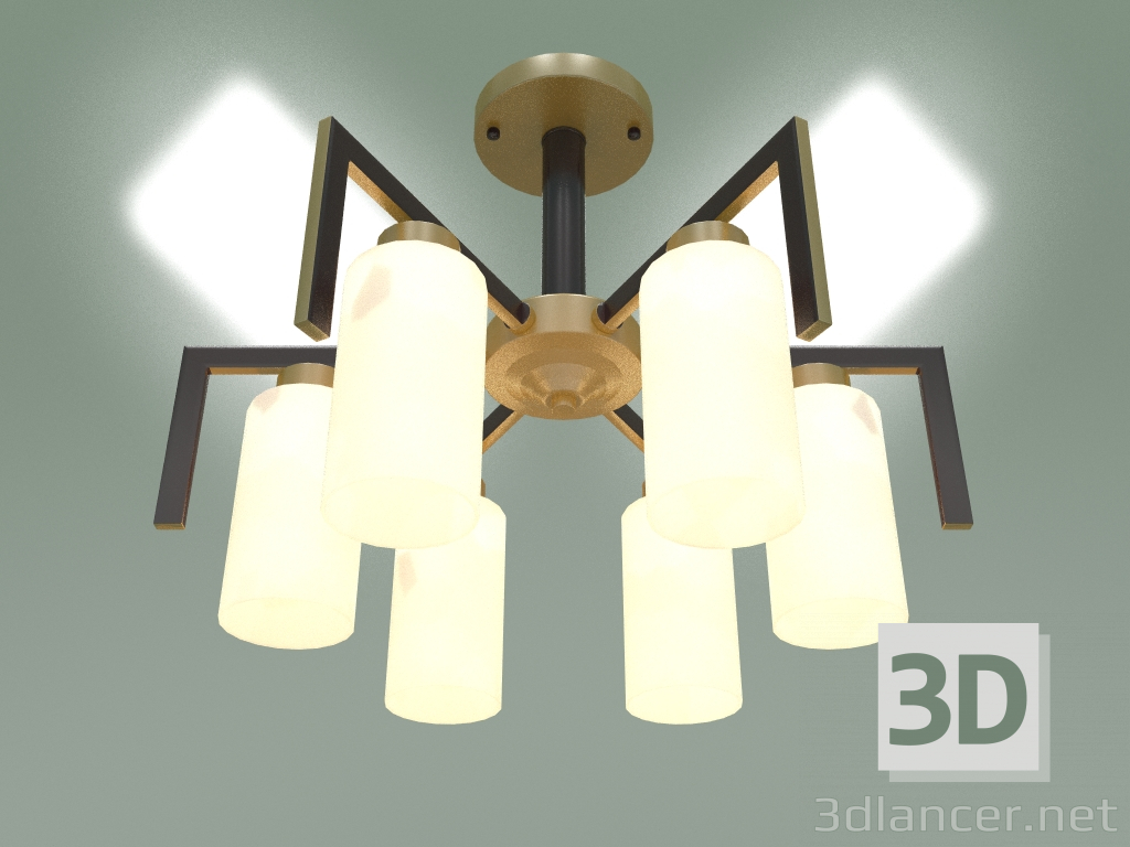 3d model Ceiling chandelier Palio 70126-6 (black) - preview