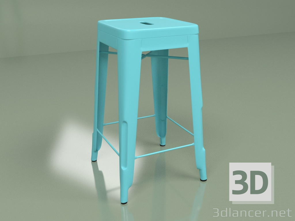 modello 3D Sedia semi-bar Marais Color 2 (blu) - anteprima