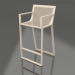 3d model High stool with a high back and armrests (Sand) - preview