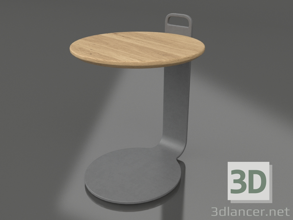 3d model Coffee table Ø36 (Anthracite, Iroko wood) - preview