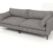 3d model 3-seater sofa Summer (Anthracite) - preview