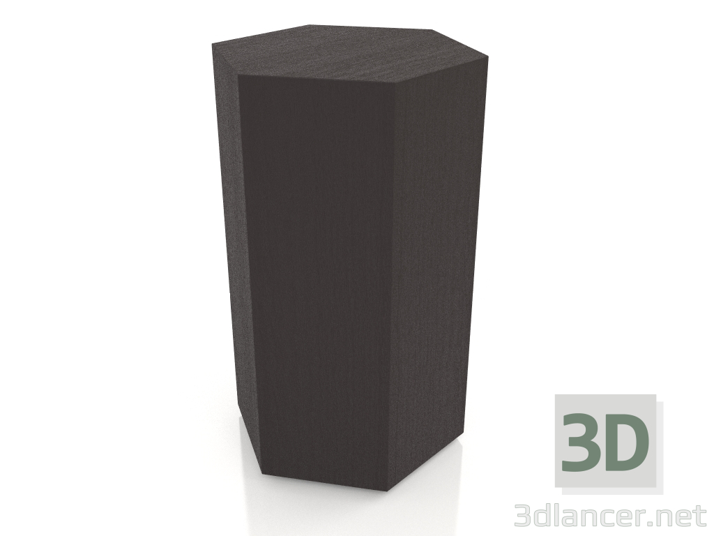 Modelo 3d Mesa lateral com acabamento em folheado de nogueira (34x29,5x55 cm) - preview