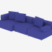 modèle 3D Triple modulaire Sofa - preview