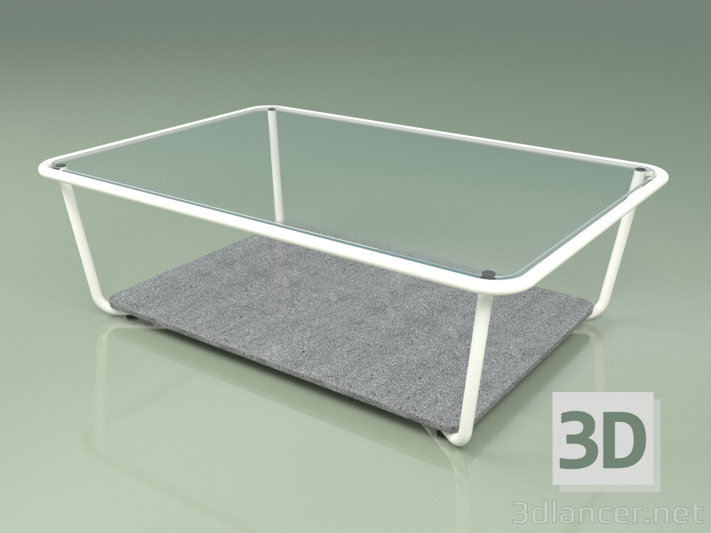 3d модель Стол кофейный 002 (Ribbed Glass, Metal Milk, Luna Stone) – превью