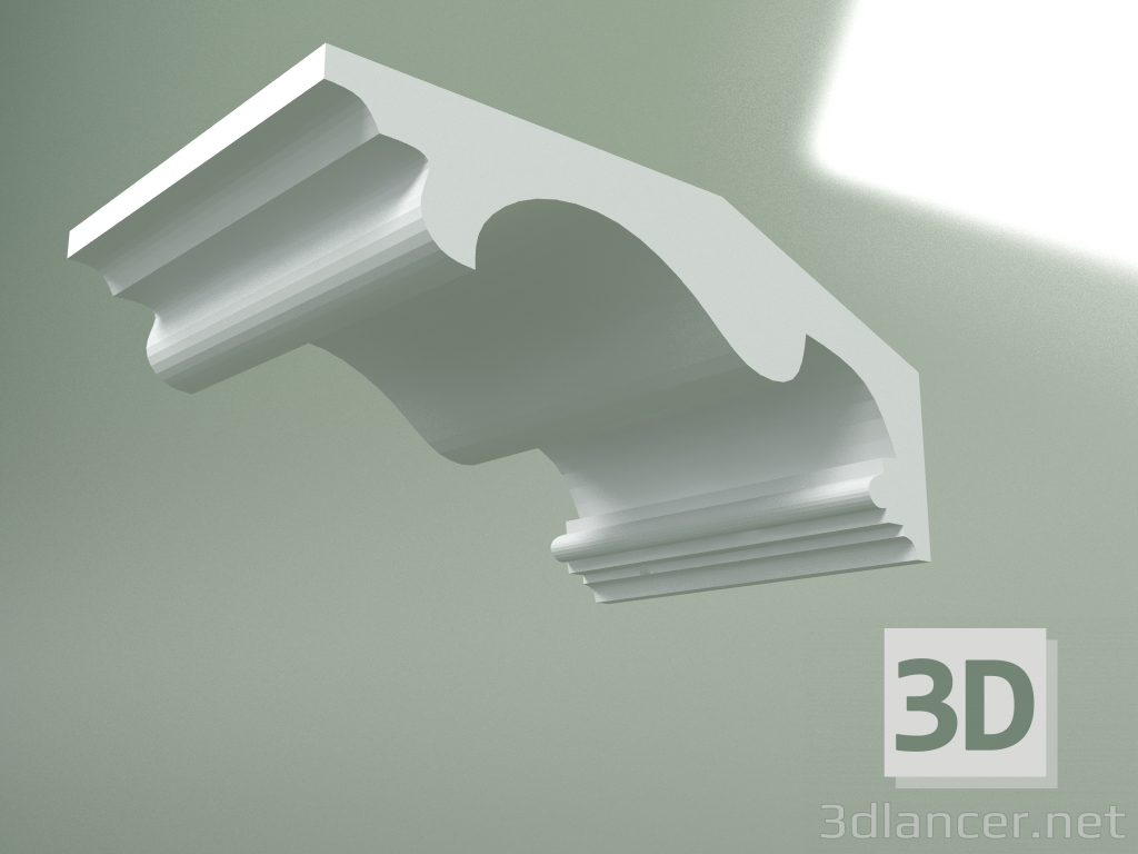 modello 3D Cornicione in gesso (zoccolo a soffitto) KT174 - anteprima