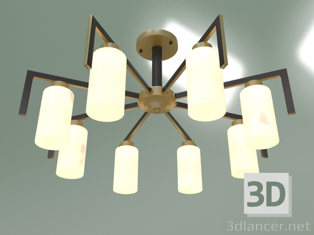 modello 3D Lampadario a soffitto Palio 70126-8 (nero) - anteprima