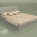 3d модель Кровать двуспальная Mn 2016-1 (Сизый) – превью