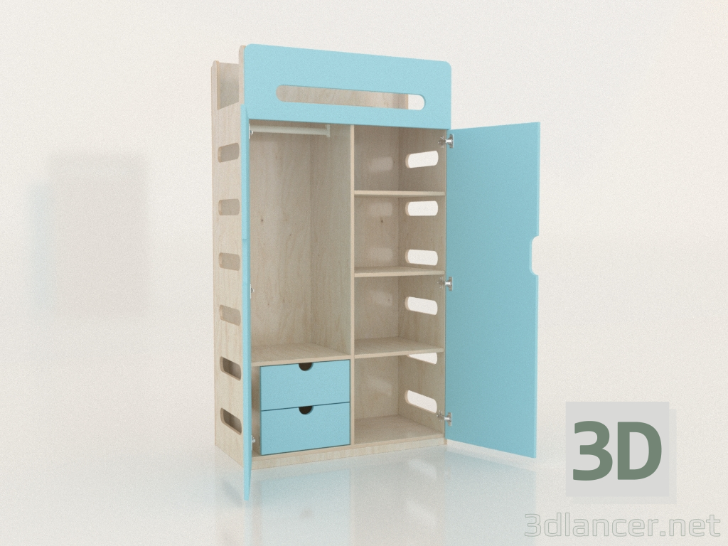 3D Modell Kleiderschrank offen MOVE WC (WBMWC1) - Vorschau