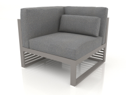 Modular sofa, section 6 left, high back (Quartz gray)