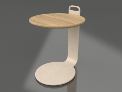 Coffee table Ø36 (Sand, Iroko wood)