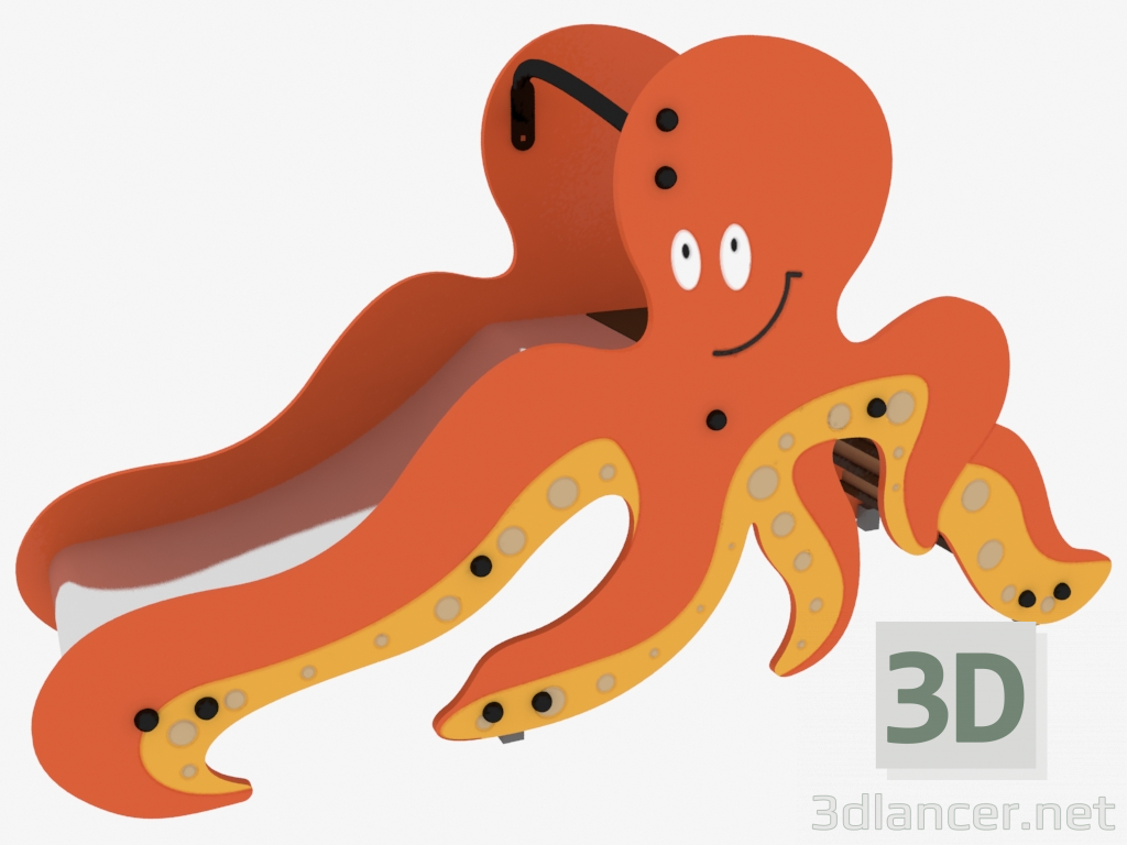 3D modeli Çocuk oyun alanı Hill Ahtapot (5210) - önizleme