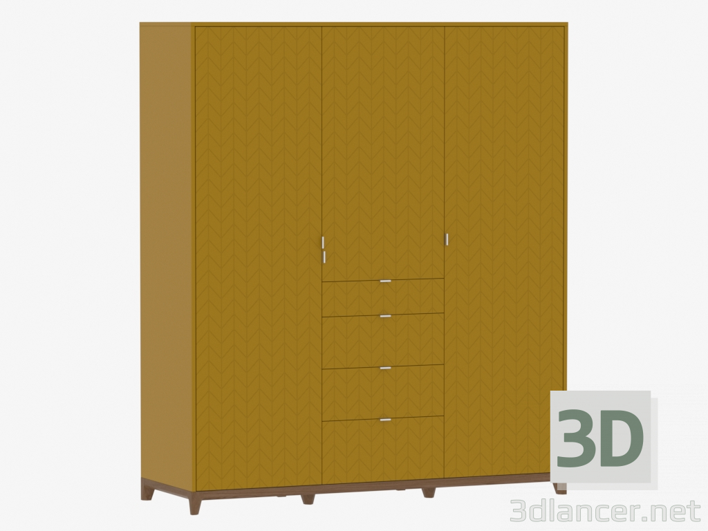 3D Modell Kleiderschrank CASE № 2 - 1800 (IDC020001103) - Vorschau