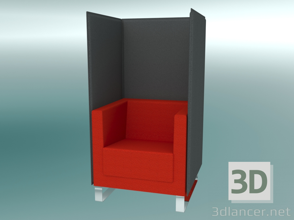 3d model Armchair with partitions, on consoles (VL1 VW) - preview
