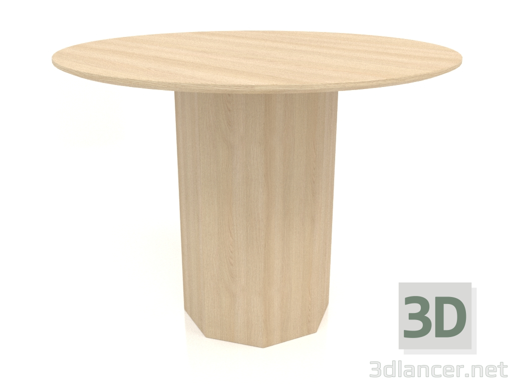 3d model Dining table DT 11 (D=1000х750, wood white) - preview