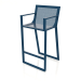 3d model High stool with a high back and armrests (Grey blue) - preview