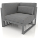 3d model Modular sofa, section 6 left, high back (Anthracite) - preview