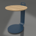 modèle 3D Table basse Ø36 (Gris bleu, bois Iroko) - preview