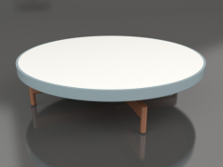 Table basse ronde Ø90x22 (Bleu gris, DEKTON Zenith)