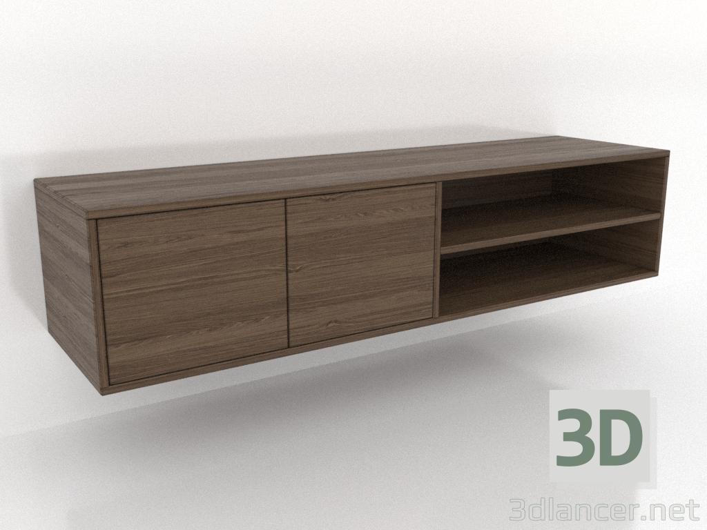 modèle 3D Meuble TV 1 1500x400 mm (frêne éclairci noyer) - preview modèle 3D Meuble TV 1 1500x400 mm (frêne éclairci noyer) - preview