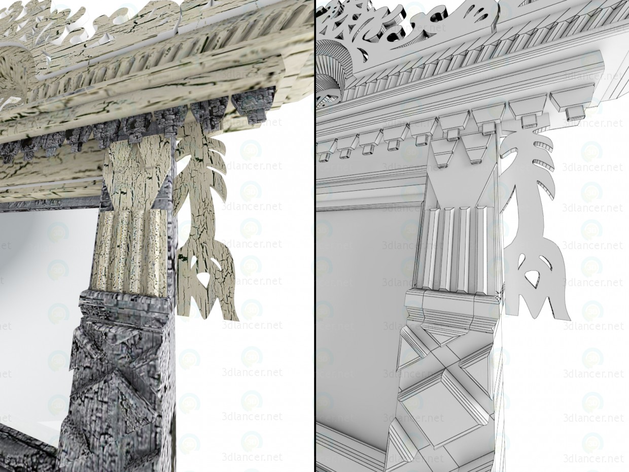 3d model ornate window - preview 3d model ornate window - preview