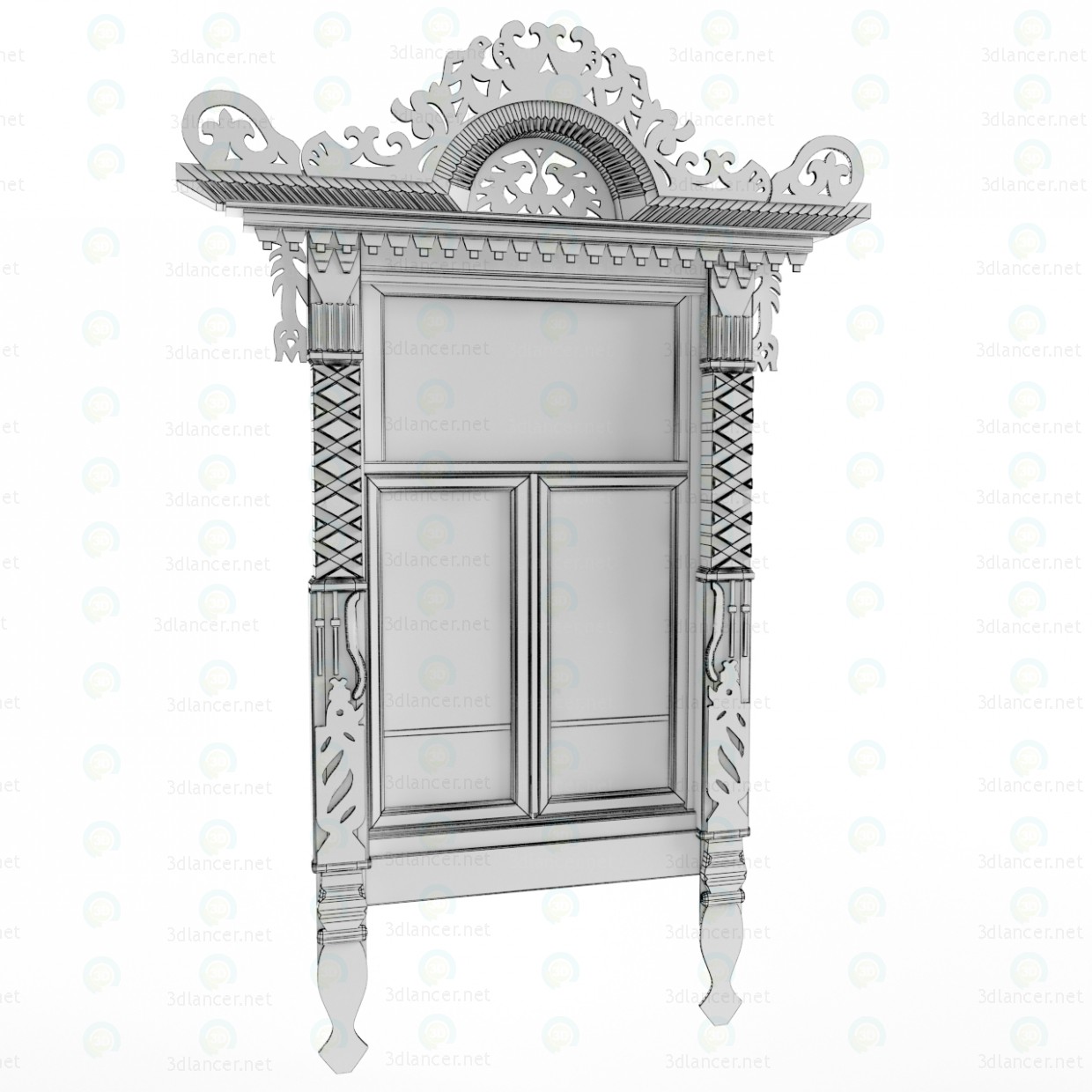 3d model ornate window - preview 3d model ornate window - preview