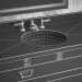 3d HEIRLOOM SILVER a washbasin and cupboard Restoration Hardware model buy - render