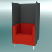 3d model Armchair with divider, on legs (VL1 HW) - preview