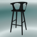 3d model Bar stool In Between (SK9, H 102cm, 58x54cm, Black lacquered oak) - preview