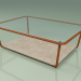 3d model Coffee table 002 (Ribbed Glass, Metal Rust, Farsena Stone) - preview