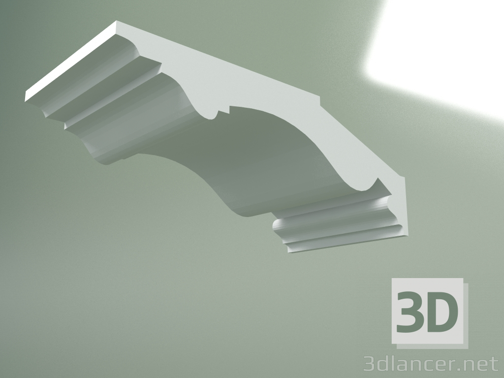 3d model Plaster cornice (ceiling plinth) KT176 - preview