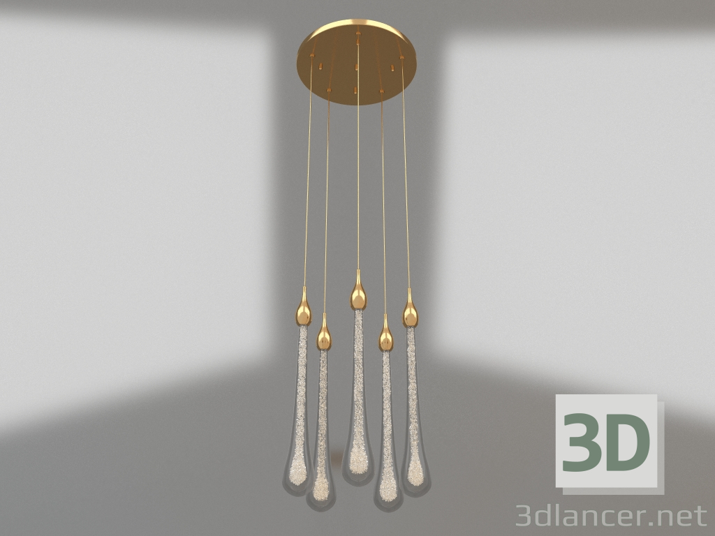 modello 3D Ciondolo Asmer oro (07860-5A,33) - anteprima
