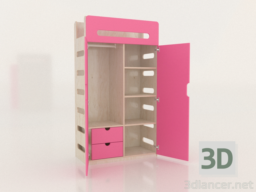 3D Modell Kleiderschrank offen MOVE WC (WFMWC1) - Vorschau